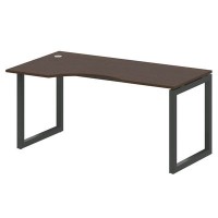 Metal System Quattro 5x5 50БО.СА-1 Л (Венге цаво/Антрацит) Стол криволинейный левый на О-образном м/к