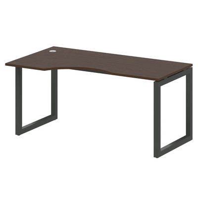 Metal System Quattro 5x5 50БО.СА-1 Л (Венге цаво/Антрацит) Стол криволинейный левый на О-образном м/к