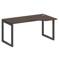 Metal System Quattro 5x5 50БО.СА-1 Пр (Венге цаво/Антрацит) Стол криволинейный правый на О-образном м/к