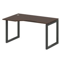 Metal System Quattro 5x5 50БО.СА-2 Л (Венге цаво/Антрацит) Стол криволинейный левый на О-образном м/к