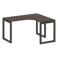 Metal System Quattro 5x5 50БО.СА-3 Пр (Венге цаво/Антрацит) Стол криволинейный правый на О-образном м/к