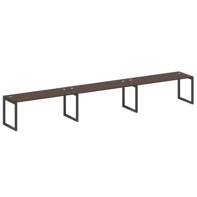 Metal System Quattro 5x5 50БО.СМ-3.5 (Венге цаво/Антрацит) Рабочая станция на 3 раб.места на О-образном м/к