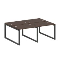 Metal System Quattro 5x5 50БО.СМ-4.1 (Венге цаво/Антрацит) Рабочая станция на 4 раб.места на О-образном м/к