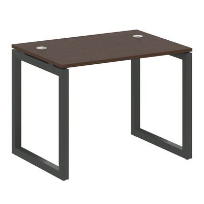 Metal System Quattro 5x5 50БО.СП-1 (Венге цаво/Черный) Стол письменный на О-образном м/к