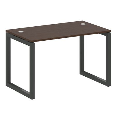 Metal System Quattro 5x5 50БО.СП-2 (Венге цаво/Черный) Стол письменный на О-образном м/к