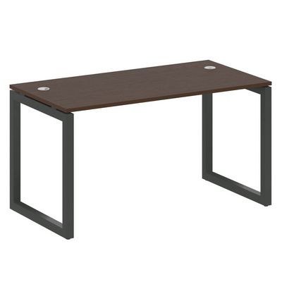 Metal System Quattro 5x5 50БО.СП-3 (Венге цаво/Черный) Стол письменный на О-образном м/к