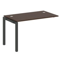 Metal System Quattro 5x5 50БП.ПРС-СП-1.2 (Венге цаво/Черный) Проходной наборный элемент рабочей станции на П-образном м/к