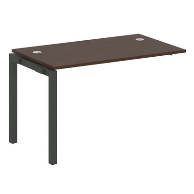 Metal System Quattro 5x5 50БП.ПРС-СП-1.2 (Венге цаво/Черный) Проходной наборный элемент рабочей станции на П-образном м/к