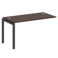 Metal System Quattro 5x5 50БП.ПРС-СП-1.3 (Венге цаво/Черный) Проходной наборный элемент рабочей станции на П-образном м/к