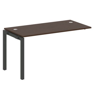 Metal System Quattro 5x5 50БП.ПРС-СП-1.3 (Венге цаво/Черный) Проходной наборный элемент рабочей станции на П-образном м/к