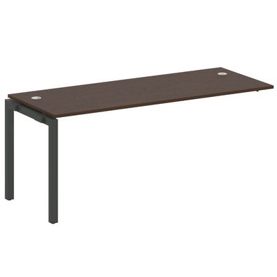 Metal System Quattro 5x5 50БП.ПРС-СП-1.5 (Венге цаво/Черный) Проходной наборный элемент рабочей станции на П-образном м/к