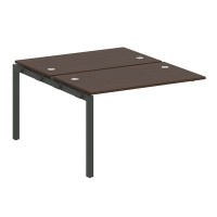 Metal System Quattro 5x5 50БП.ПРС-СП-2.2 (Венге цаво/Черный) Проходной наборный элемент рабочей станции на П-образном м/к