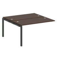 Metal System Quattro 5x5 50БП.ПРС-СП-2.3 (Венге цаво/Черный) Проходной наборный элемент рабочей станции на П-образном м/к