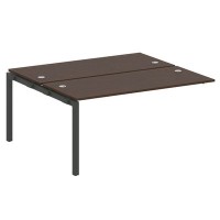 Metal System Quattro 5x5 50БП.ПРС-СП-2.4 (Венге цаво/Черный) Проходной наборный элемент рабочей станции на П-образном м/к