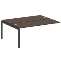 Metal System Quattro 5x5 50БП.ПРС-СП-2.5 (Венге цаво/Черный) Проходной наборный элемент рабочей станции на П-образном м/к