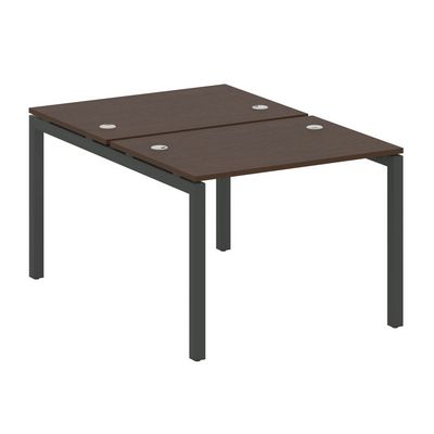 Metal System Quattro 5x5 50БП.РАС-СП-2.1 (Венге цаво/Черный) Рабочая станция на П-образном м/к