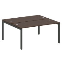 Metal System Quattro 5x5 50БП.РАС-СП-2.4 (Венге цаво/Черный) Рабочая станция на П-образном м/к