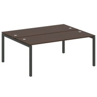 Metal System Quattro 5x5 50БП.РАС-СП-2.5 (Венге цаво/Черный) Рабочая станция на П-образном м/к