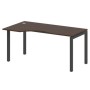 Metal System Quattro 5x5 50БП.СА-1 Л (Венге цаво/Черный) Стол криволинейный левый на П-образном м/к