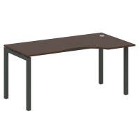 Metal System Quattro 5x5 50БП.СА-1 Пр (Венге цаво/Антрацит) Стол криволинейный правый на П-образном м/к