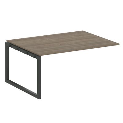 Metal System Quattro 5x5 50БО.ППРГ-4 (Вяз благородный/Черный) Проходной наборный элемент переговорного стола на О-образном м/к