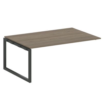 Metal System Quattro 5x5 50БО.ППРГ-5 (Вяз благородный/Черный) Проходной наборный элемент переговорного стола на О-образном м/к