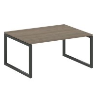 Metal System Quattro 5x5 50БО.ПРГ-1.4 (Вяз благородный/Антрацит) Переговорный стол на О-образном м/к