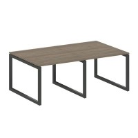 Metal System Quattro 5x5 50БО.ПРГ-2.1 (Вяз благородный/Антрацит) Переговорный стол на О-образном м/к