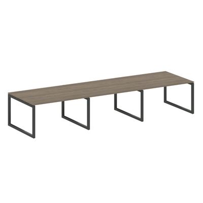Metal System Quattro 5x5 50БО.ПРГ-3.3 (Вяз благородный/Черный) Переговорный стол на О-образном м/к