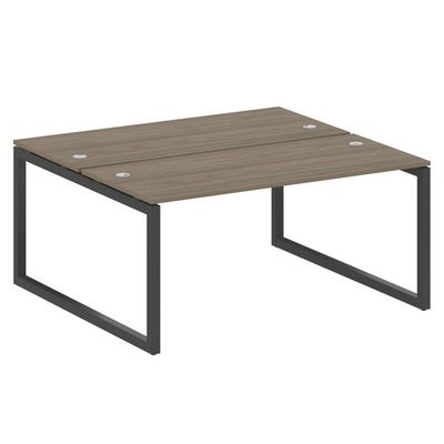 Metal System Quattro 5x5 50БО.РАС-СП-2.4 (Вяз благородный/Черный) Рабочая станция на О-образном м/к