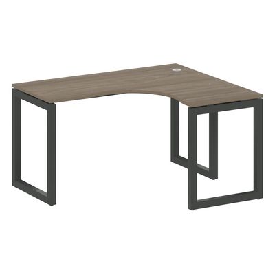 Metal System Quattro 5x5 50БО.СА-3 Пр (Вяз благородный/Черный) Стол криволинейный правый на О-образном м/к