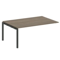 Metal System Quattro 5x5 50БП.ППРГ-5 (Вяз благородный/Черный) Проходной наборный элемент переговорного стола на П-образном м/к