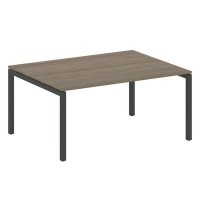 Metal System Quattro 5x5 50БП.ПРГ-1.4 (Вяз благородный/Черный) Переговорный стол на П-образном м/к