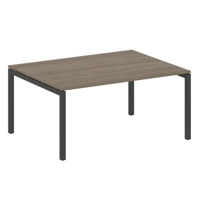 Metal System Quattro 5x5 50БП.ПРГ-1.4 (Вяз благородный/Черный) Переговорный стол на П-образном м/к