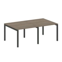 Metal System Quattro 5x5 50БП.ПРГ-2.1 (Вяз благородный/Черный) Переговорный стол на П-образном м/к