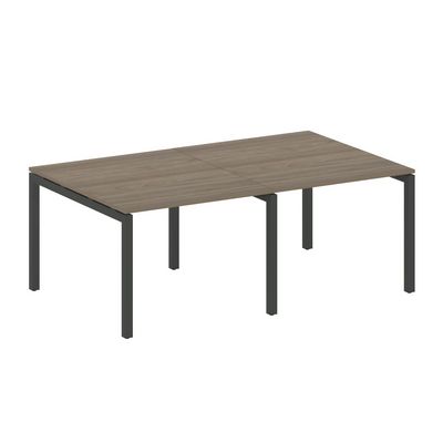 Metal System Quattro 5x5 50БП.ПРГ-2.1 (Вяз благородный/Черный) Переговорный стол на П-образном м/к