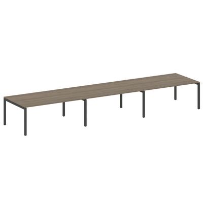 Metal System Quattro 5x5 50БП.ПРГ-3.5 (Вяз благородный/Черный) Переговорный стол на П-образном м/к