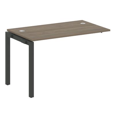 Metal System Quattro 5x5 50БП.ПРС-СП-1.2 (Вяз благородный/Черный) Проходной наборный элемент рабочей станции на П-образном м/к