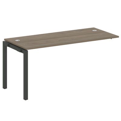 Metal System Quattro 5x5 50БП.ПРС-СП-1.4 (Вяз благородный/Черный) Проходной наборный элемент рабочей станции на П-образном м/к