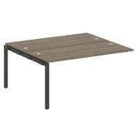 Metal System Quattro 5x5 50БП.ПРС-СП-2.4 (Вяз благородный/Черный) Проходной наборный элемент рабочей станции на П-образном м/к