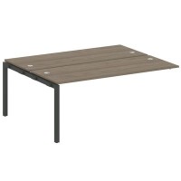 Metal System Quattro 5x5 50БП.ПРС-СП-2.5 (Вяз благородный/Черный) Проходной наборный элемент рабочей станции на П-образном м/к