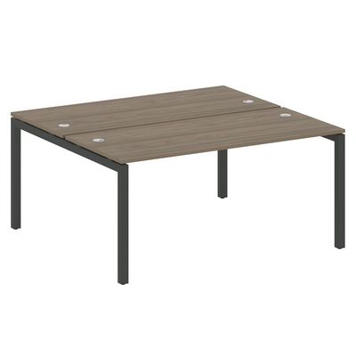 Metal System Quattro 5x5 50БП.РАС-СП-2.4 (Вяз благородный/Антрацит) Рабочая станция на П-образном м/к