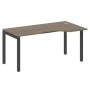 Metal System Quattro 5x5 50БП.СА-1 Пр (Вяз благородный/Антрацит) Стол криволинейный правый на П-образном м/к