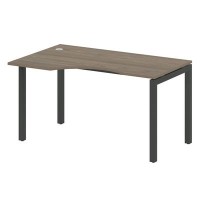 Metal System Quattro 5x5 50БП.СА-2 Л (Вяз благородный/Антрацит) Стол криволинейный левый на П-образном м/к