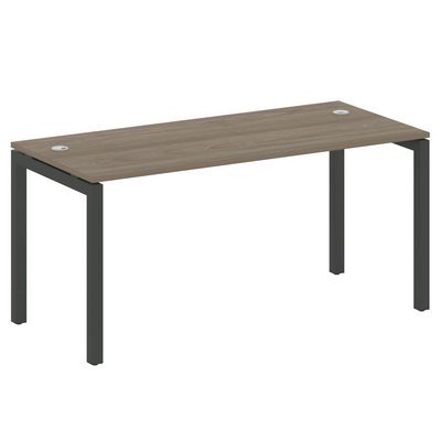 Metal System Quattro 5x5 50БП.СП-4 (Вяз благородный/Антрацит) Стол письменный на П-образном м/к