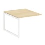 Metal System Quattro 5x5 50БО.ППРГ-1 (Акация лорка/Белый) Проходной наборный элемент переговорного стола на О-образном м/к