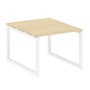 Metal System Quattro 5x5 50БО.ПРГ-1.1 (Акация лорка/Белый) Переговорный стол на О-образном м/к