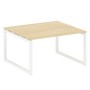Metal System Quattro 5x5 50БО.ПРГ-1.3 (Акация лорка/Белый) Переговорный стол на О-образном м/к