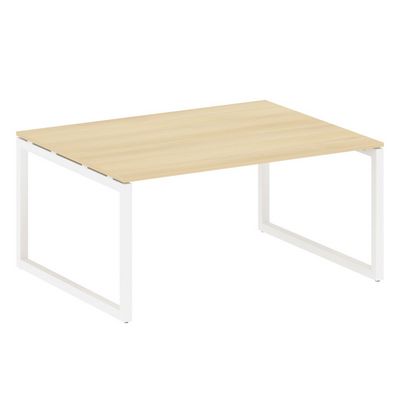 Metal System Quattro 5x5 50БО.ПРГ-1.4 (Акация лорка/Белый) Переговорный стол на О-образном м/к
