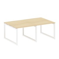 Metal System Quattro 5x5 50БО.ПРГ-2.1 (Акация лорка/Белый) Переговорный стол на О-образном м/к